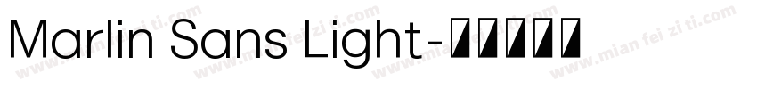 Marlin Sans Light字体转换